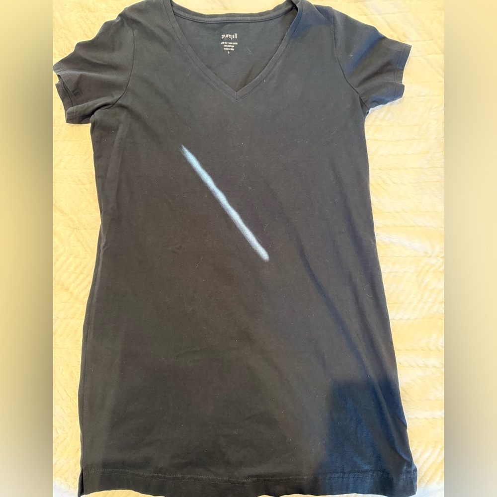 PureJill j Jill cotton t/shirt dress  Blac